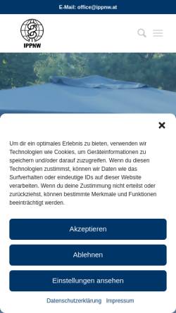 Vorschau der mobilen Webseite ippnw.at, IPPNW Österreich - OMEGA