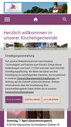 Vorschau der mobilen Webseite www.gemeinde.berkheim.elk-wue.de, Evangelische Kirchengemeinde Berkheim