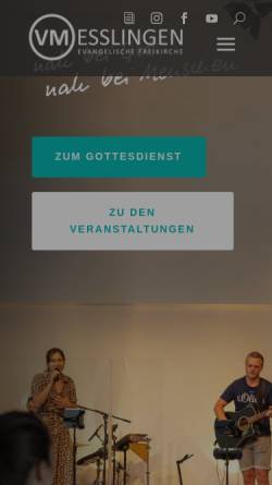 Vorschau der mobilen Webseite www.vm-esslingen.de, Volksmission Esslingen
