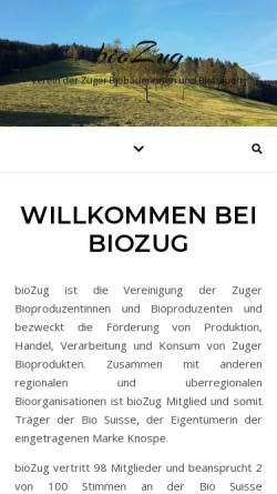 Vorschau der mobilen Webseite www.biozug.ch, Verein Zuger Biobauern