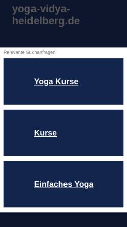 Vorschau der mobilen Webseite www.yoga-vidya-heidelberg.de, Yoga Vidya Heidelberg