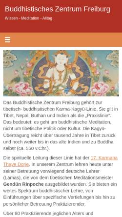 Vorschau der mobilen Webseite buddhistisches-zentrum-freiburg.de, Dharmagruppe Freiburg e.V.