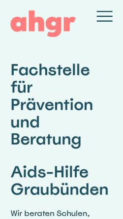 Vorschau der mobilen Webseite www.aidshilfe-gr.ch, AIDS-Hilfe Graubünden