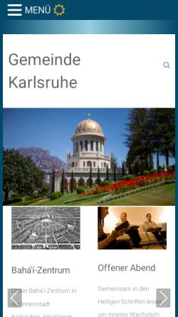 Vorschau der mobilen Webseite www.karlsruhe-bahai.de, Baha'i Gemeinde