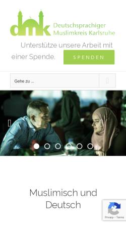 Vorschau der mobilen Webseite dmk-karlsruhe.de, Deutschsprachiger Muslimkreis Karlsruhe e.V.