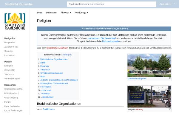 Vorschau von ka.stadtwiki.net, Religion in Karlsruhe