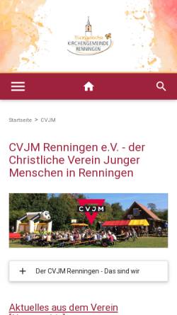 Vorschau der mobilen Webseite www.cvjm-renningen.de, CVJM Renningen