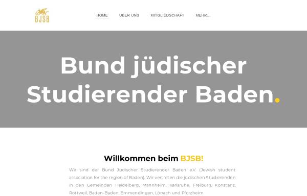 Vorschau von www.bjsb.de, Bund jüdischer Studenten Badens