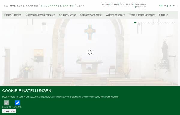 Vorschau von www.stjohann-jena.de, Katholische Gemeinde St. Johannes Baptist