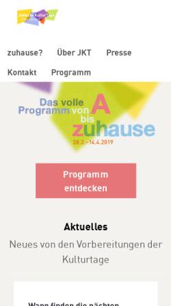 Vorschau der mobilen Webseite www.juedische-kulturtage-rheinland.de, Jüdische Kulturtage