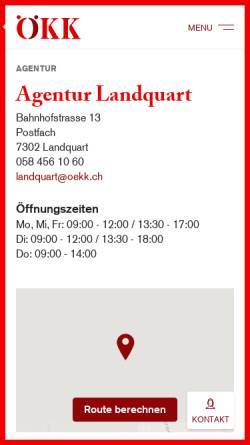 Vorschau der mobilen Webseite www.oekk.ch, ÖKK Öffentliche Krankenkassen der Schweiz