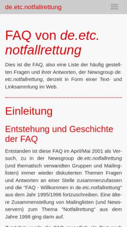 Vorschau der mobilen Webseite th-h.de, [de.etc.notfallrettung] FAQ