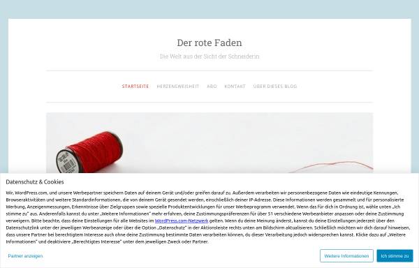 Vorschau von schneiderin.wordpress.com, Der rote Faden