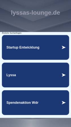 Vorschau der mobilen Webseite www.lyssas-lounge.de, Borchert, Katharina