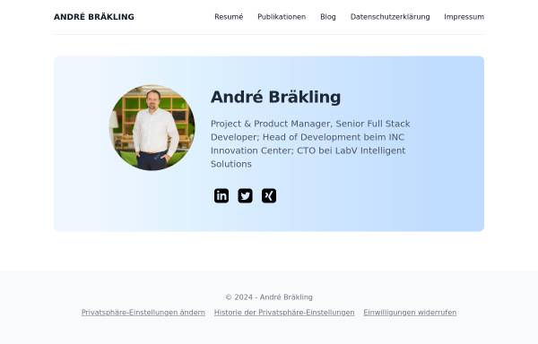 Vorschau von www.braekling.de, Bräkling, André