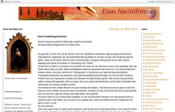 Vorschau von elsalaska.twoday.net, Elsas Nacht(b)revier