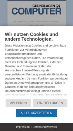 Vorschau der mobilen Webseite grundlagen-computer.de, Grundlagen Computer
