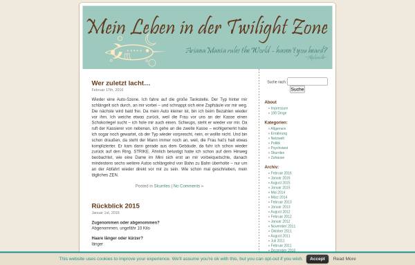 Vorschau von www.arianamania.de, Luck Nicole - Mein Leben in der Twilight Zone