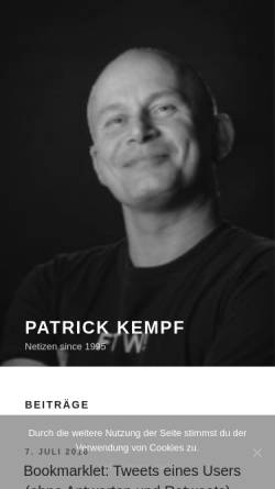 Vorschau der mobilen Webseite blog.patrickkempf.de, Kempf, Patrick