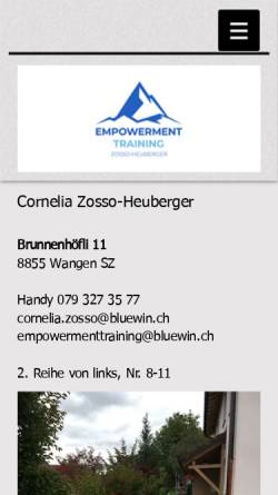 Vorschau der mobilen Webseite www.homoeopathie-zosso.ch, Cornelia Zosso - Klassische Homöopathie