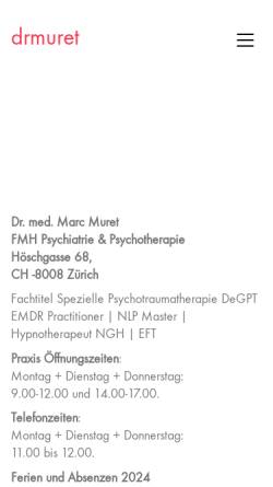Vorschau der mobilen Webseite www.drmuret.ch, Dr. med. Marc Muret