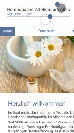 Vorschau der mobilen Webseite www.hompa-albis.ch, M. Truog-Gubler - Praxis für Klassische Homöopathie