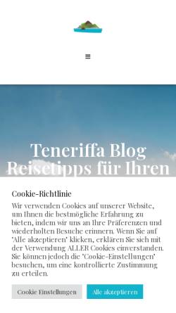 Vorschau der mobilen Webseite www.teneriffa-blog.de, Teneriffa Blog