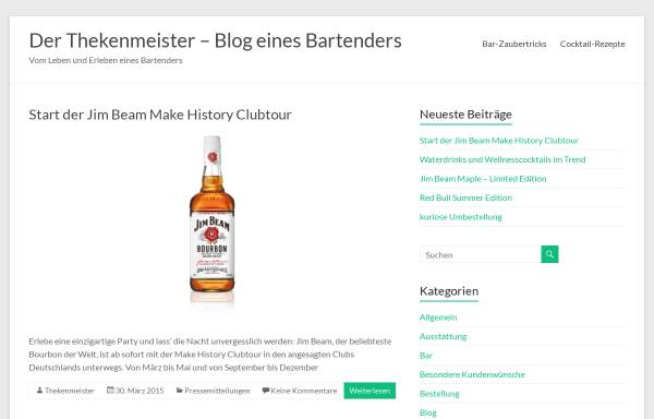 Vorschau von www.thekenmeister.de, Der Thekenmeister - Blog eines Barkeepers