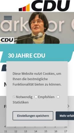 Vorschau der mobilen Webseite www.cdu-weimarerland.de, CDU-Kreisverband Weimarer Land