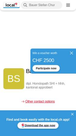 Vorschau der mobilen Webseite yellow.local.ch, Stefan Bauer - Praxis für Klassische Homöopathie