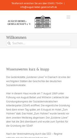 Vorschau der mobilen Webseite www.august-bebel-gesellschaft.de, SPD Eisenach