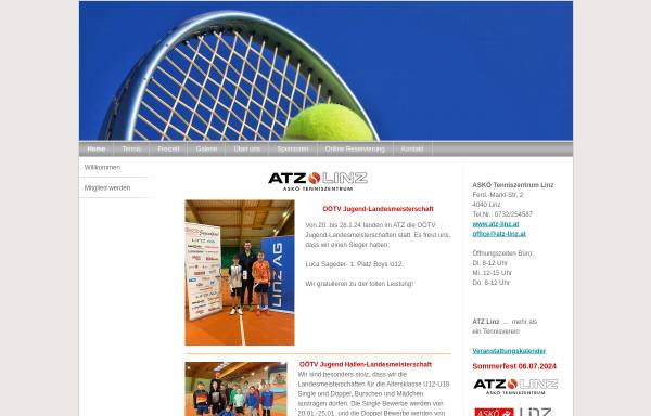 Vorschau von www.atz-linz.at, Askö Tennis-Zentrum Linz