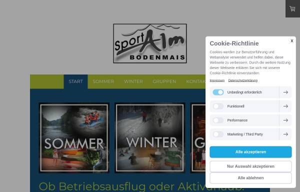 Vorschau von www.sport-alm-bodenmais.de, Sport Alm Bodenmais