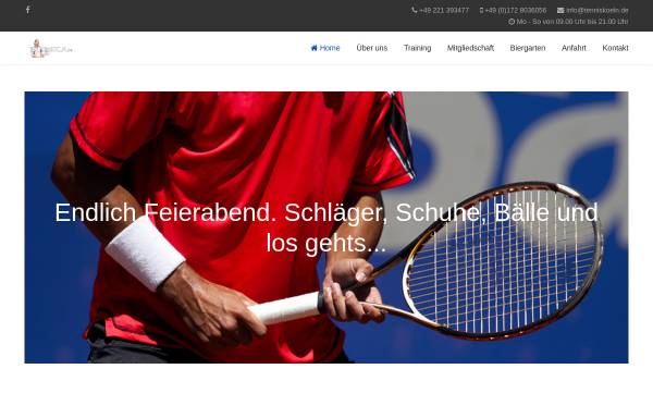 Vorschau von www.tenniskoeln.de, Tennisakademie Köln Süd