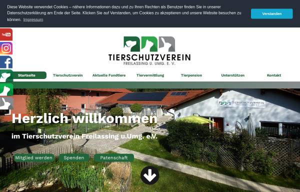 Vorschau von www.tierheim-freilassing.de, Tierheim Freilassing