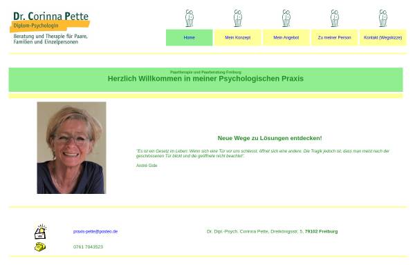 Vorschau von www.corinna-pette.de, Diplom-Psychologin Dr. Corinna Pette