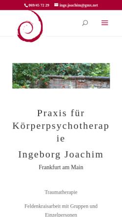 Vorschau der mobilen Webseite ingeborgjoachim.de, Ingeborg Joachim