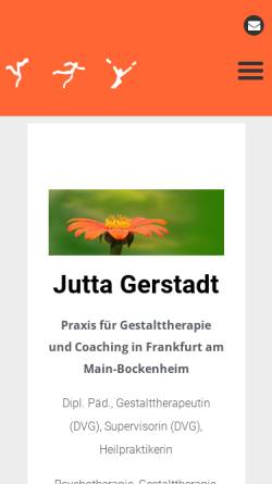 Vorschau der mobilen Webseite www.jutta-gerstadt-psychotherapie.de, Jutta Gerstadt