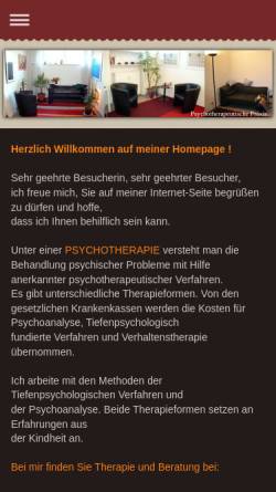 Vorschau der mobilen Webseite www.psychotherapie-frankfurt.eu, Pia E. Messerschmidt
