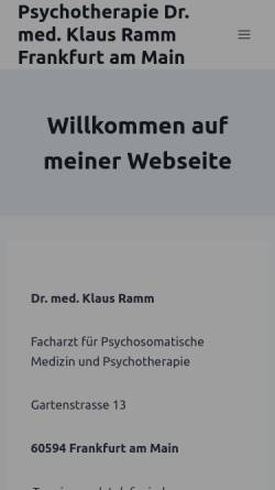 Vorschau der mobilen Webseite www.dr-ramm.de, Ramm, Klaus Dr.