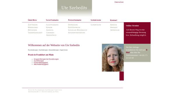 Vorschau von www.szebedits-psychotherapie.de, Ute Szebedits, Psychotherapie und Suchttherapie