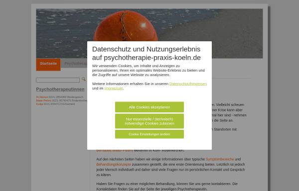 Vorschau von www.psychotherapie-rodenkirchen.de, Psychotherapeutische Praxisgemeinschaft Dr. Heinen, Maas-Peters, Owega