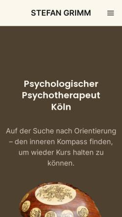 Vorschau der mobilen Webseite diplom-psychologe-stefan-grimm.de, Stefan Grimm, Psychologischer Psychotherapeut