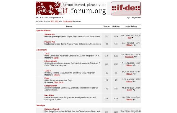 Vorschau von forum.ifzentrale.de, if-de Forum
