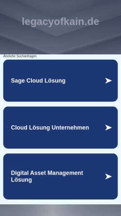 Vorschau der mobilen Webseite www.legacyofkain.de, Legacy of Kain