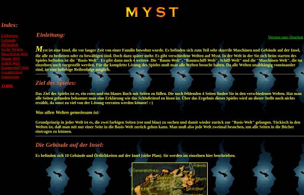 Vorschau von www.heret.de, Myst Homepage