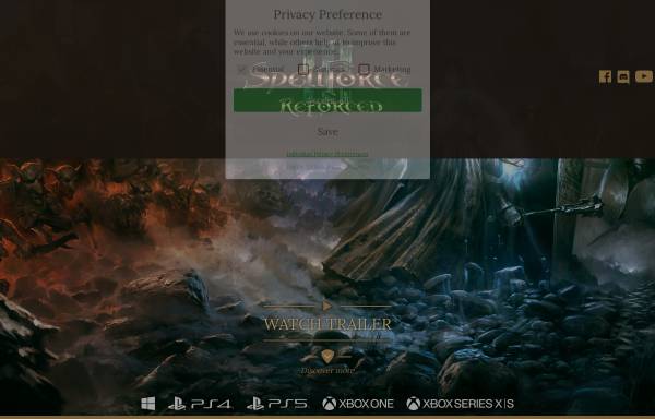 Vorschau von spellforce.com, Offizielle SpellForce Webseite