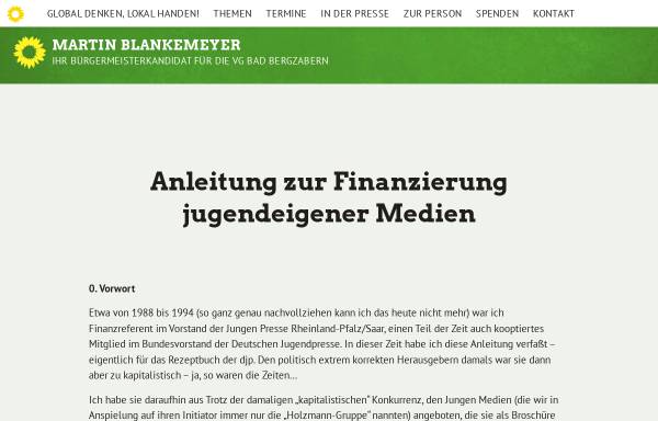 Vorschau von www.blankemeyer.de, Junge Presse e.V.
