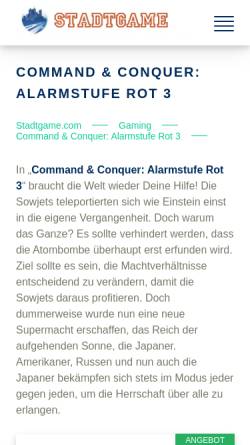Vorschau der mobilen Webseite www.alarmstuferot3.de, Alarmstufe Rot 3