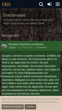 Vorschau der mobilen Webseite www.drachenwald.net, Drachenwald.Net